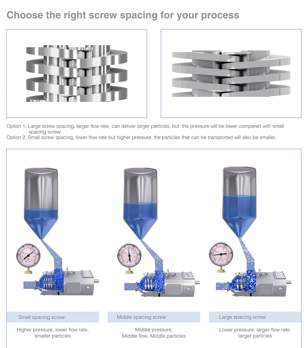 Sanitary Stainless Steel Twin Screw Pump Positive Displacement Double Screw Pump for Food Beverage Pharmaceutical Industries